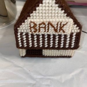 Completed Cross Stitch Needlepoint Canvas Houses